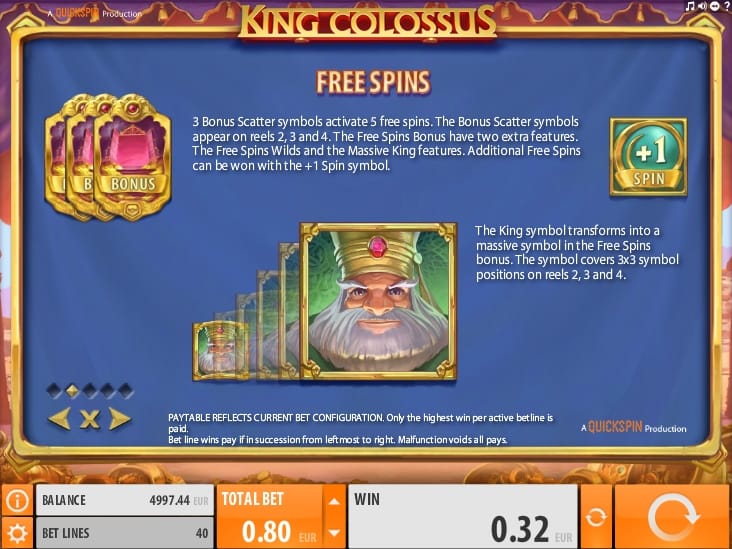 Фриспины в King Colossus онлайн